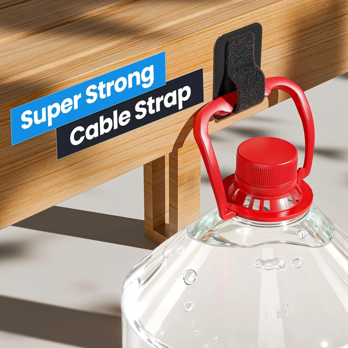 Cable Management Under Desk, 【Up to 15 Cord】【Enhanced Wire 20 Pair, Black