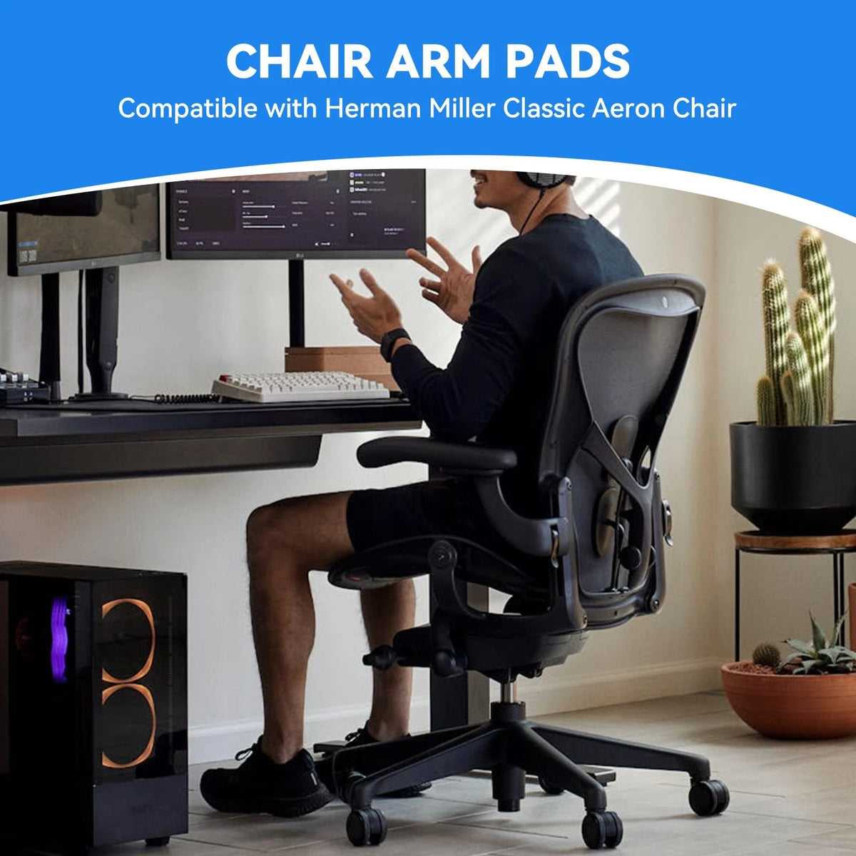 SINOLUXE Chair Armrest Replacement Arm Pads Caps for Herman Miller Classic...