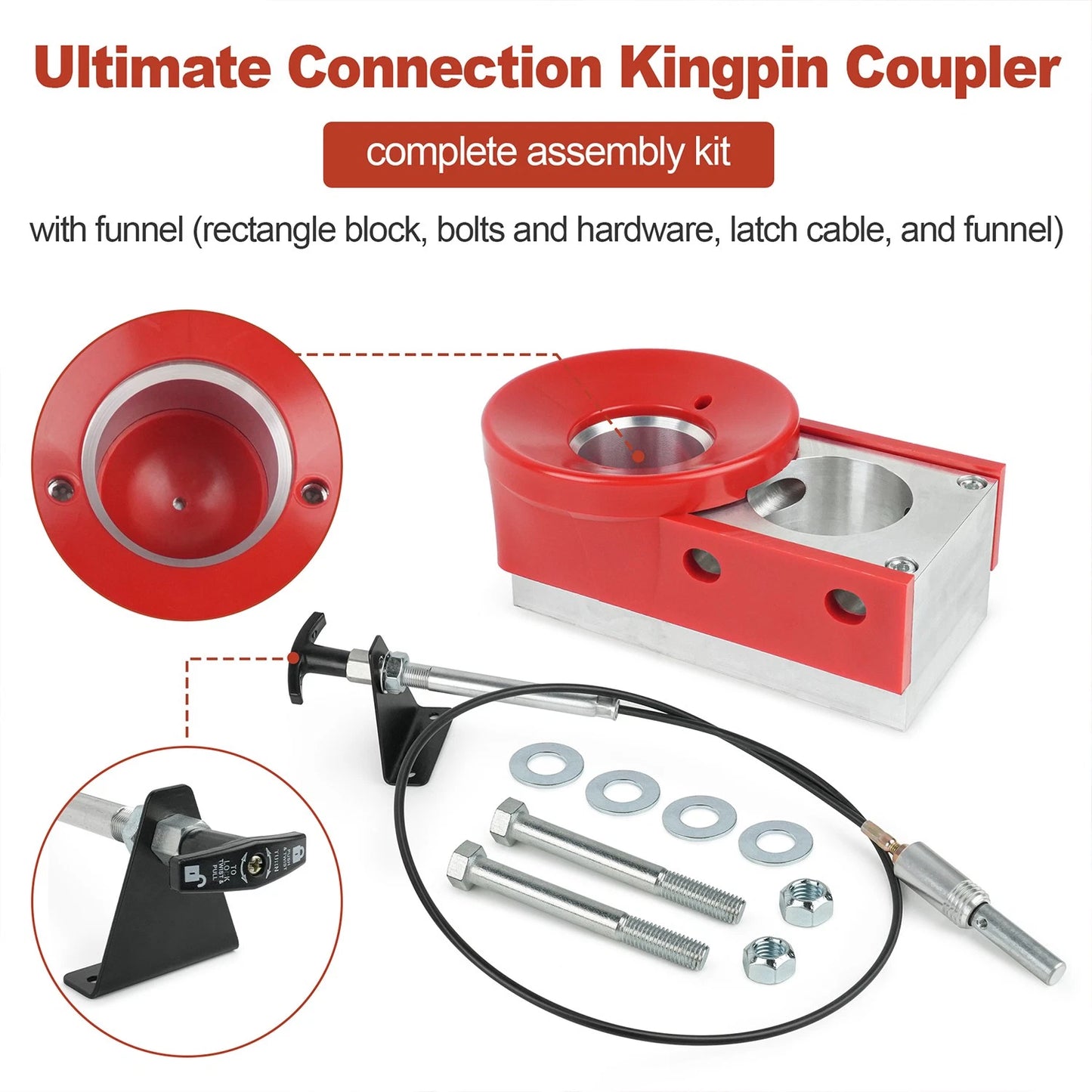 Ultimate 5th Wheel Connection Kingpin Coupler Block for Andersen Hitches