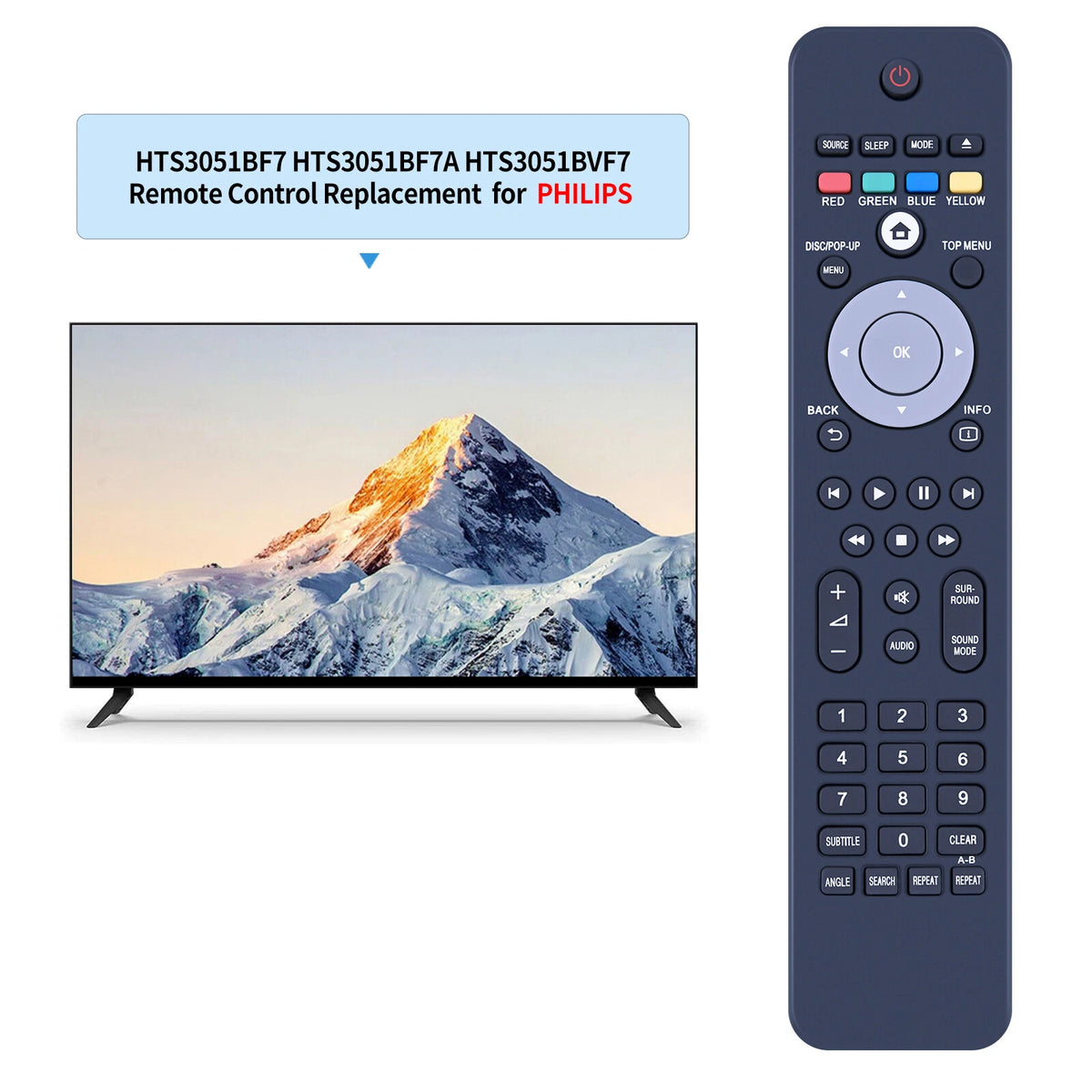 Remote Control NB5E5 For Philip s Home Theater System HTS3051B/F7 HTS3051B/F7A