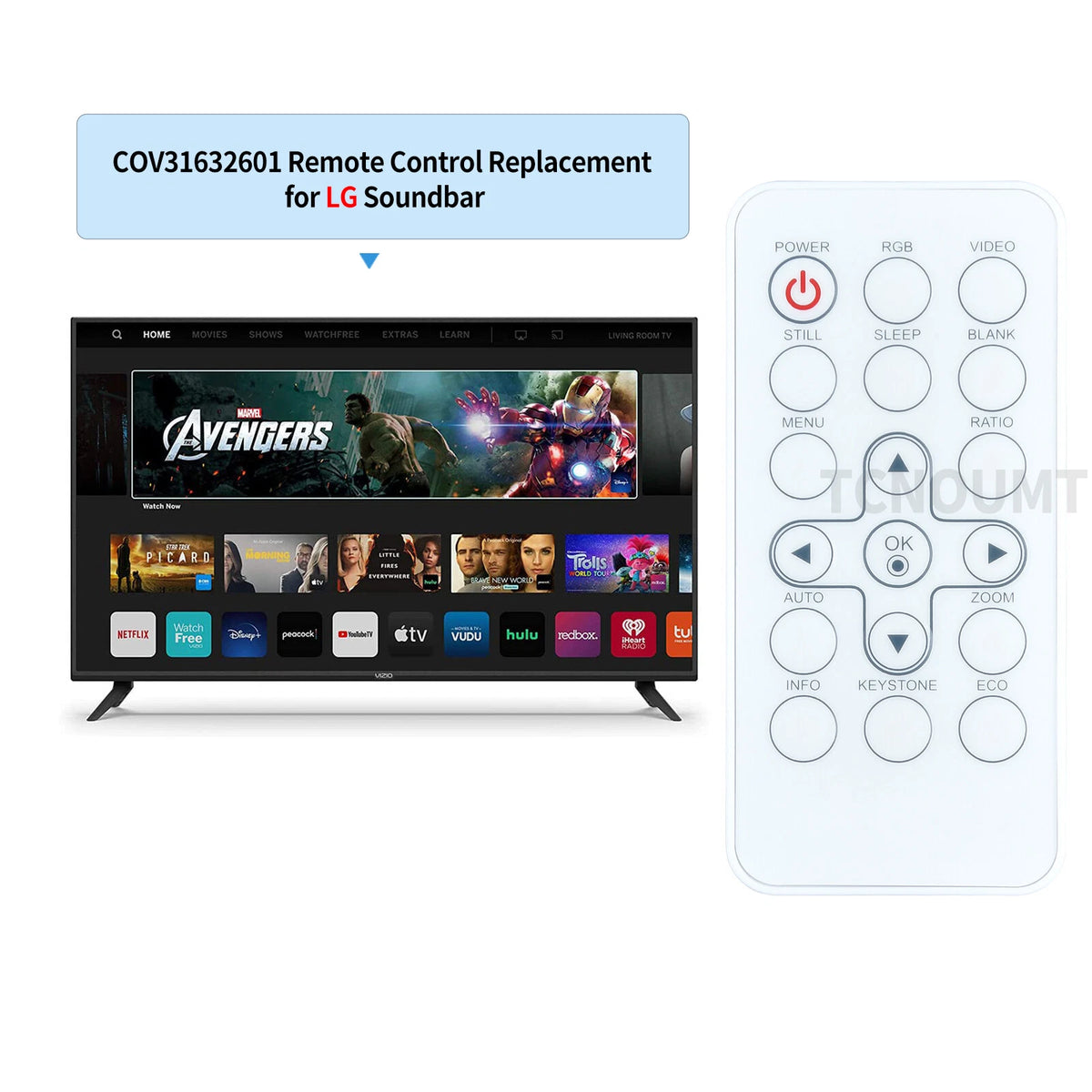 COV31632601 Remote Control For LG DLP Data Lasar Projector BX327 BE320-SD