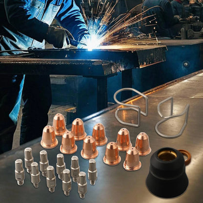 Plasma Cutter Parts, Electrode Tips Cups Consumables For brass/sliver/black