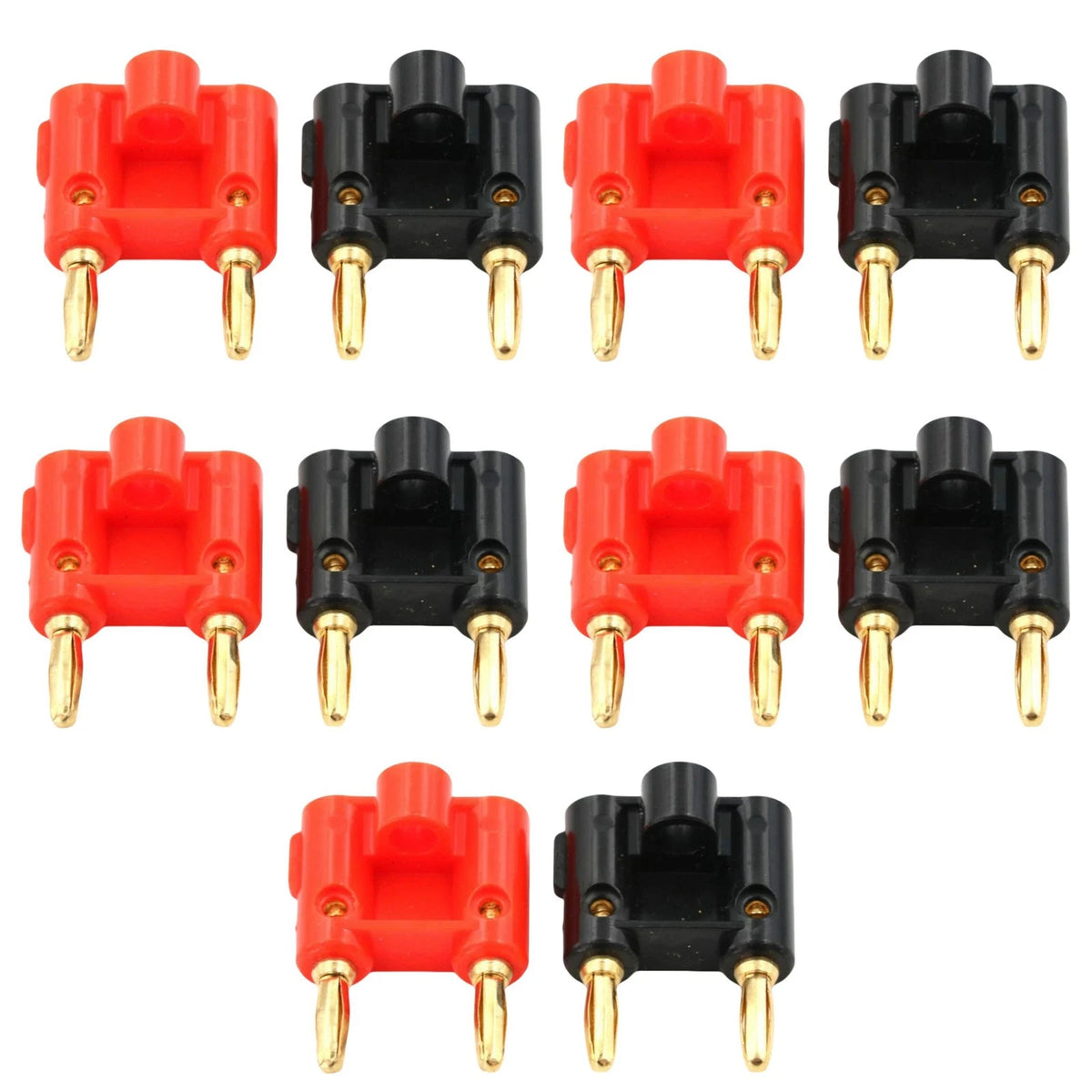 Speaker Banana Plugs Dual 4mm Gold 10PCS Copper Connectors Safe Easy Install