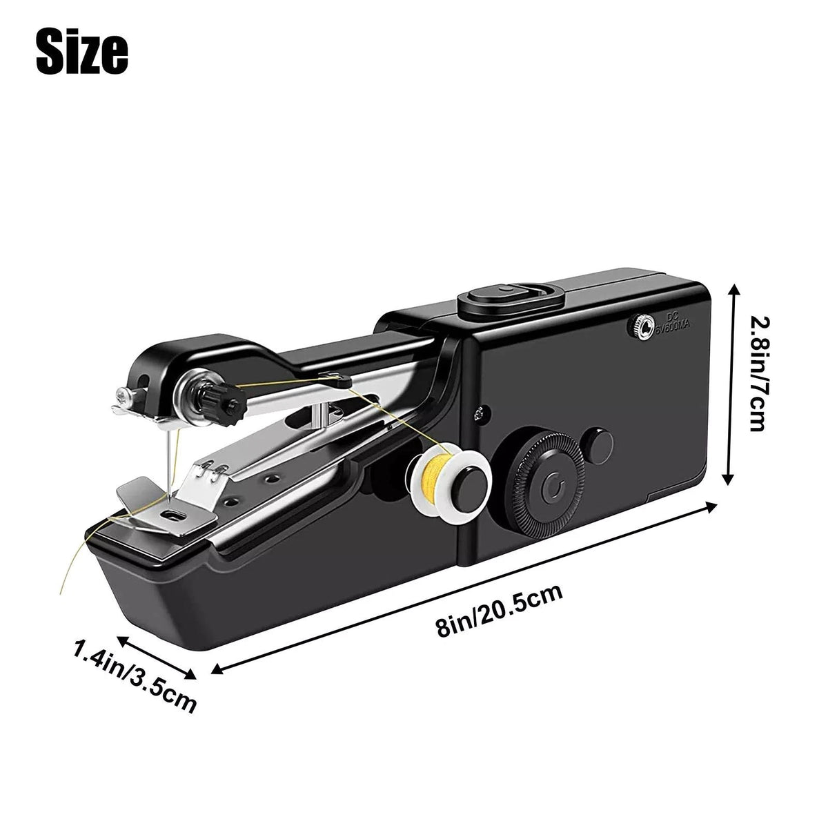 Handheld Mini Sewing Machine Stitch Electric Compact Tool w/ Accessories Kit