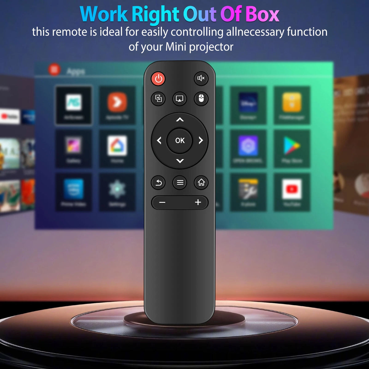 Remote Control For Mini Projector HY300, HY320, HY300PRO, Maypug P1, Nonete