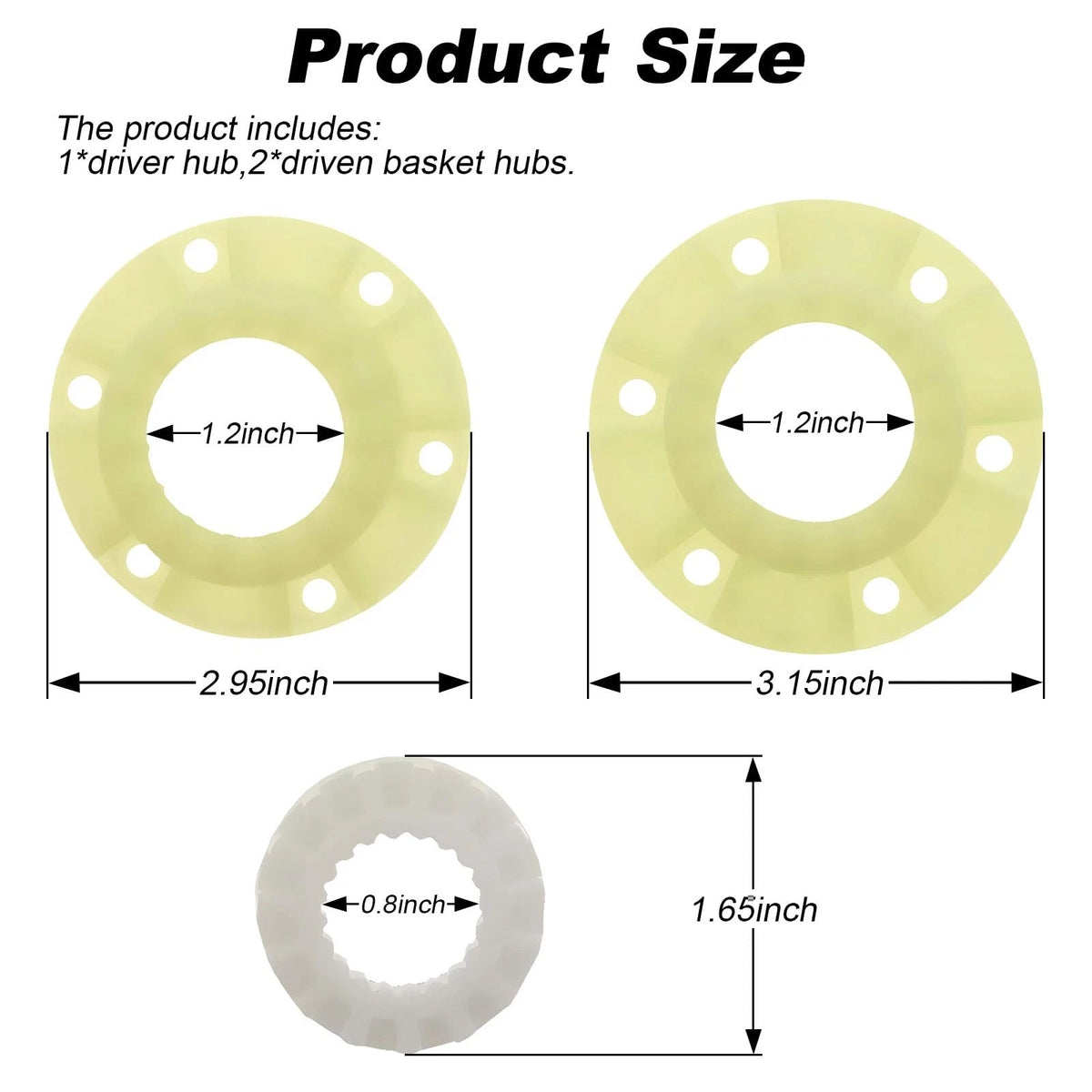280145 W10820039 Washer Hub Kit Replacement Part Compatible for 1 inches