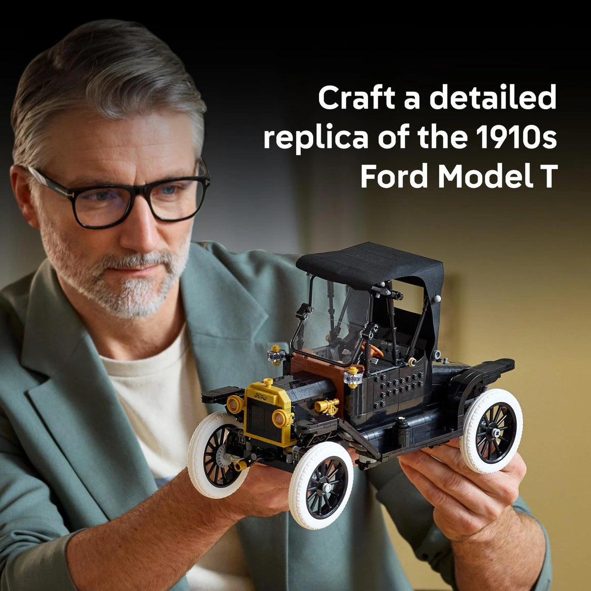 LEGO Icons Ford Model T Building Set for Adults - Collectible Kit Multicolor