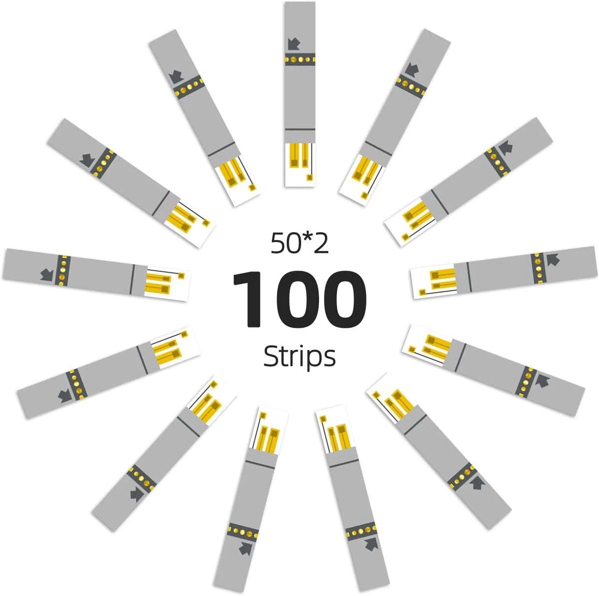 Metene AGM-513S Test Strips for Diabetes, 100 Count 100 Count(Pack of 1)