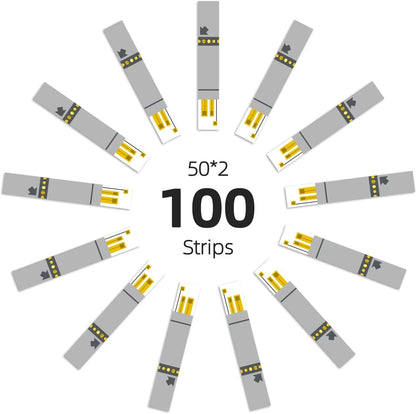 Metene AGM-513S Test Strips for Diabetes, 100 Count 100 Count(Pack of 1)