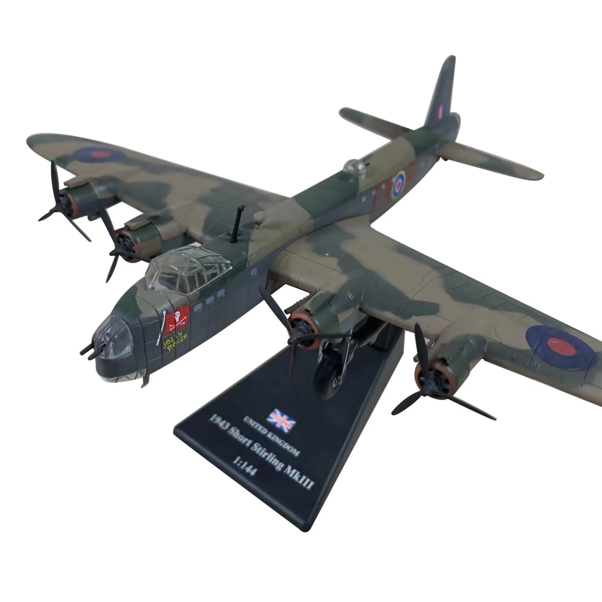 1/144 Diecast Alloy WWII Short Sterling MK.lll Bomber Model Display Ornament