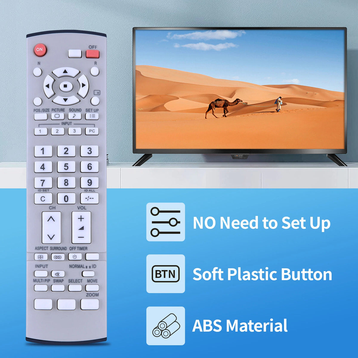 EUR7636070R Remote Control For Panasonic Display TH-37PH10UK TH-42PH10UK