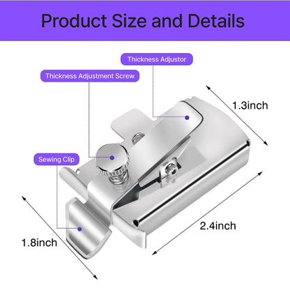 Magnetic Seam Guide for Sewing Machine,Guide 2 inches x 3.2 inches, Silver
