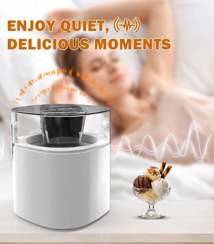 Ice Cream Maker Machine, 1.52 Quarts Cream, Sorbet and 1.52-Qt, white
