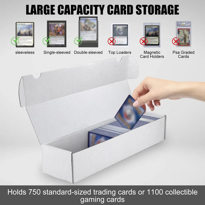 XRACV Trading Card Storage Box, 10-Pack 1100 Count 10-Pack-Standard, White