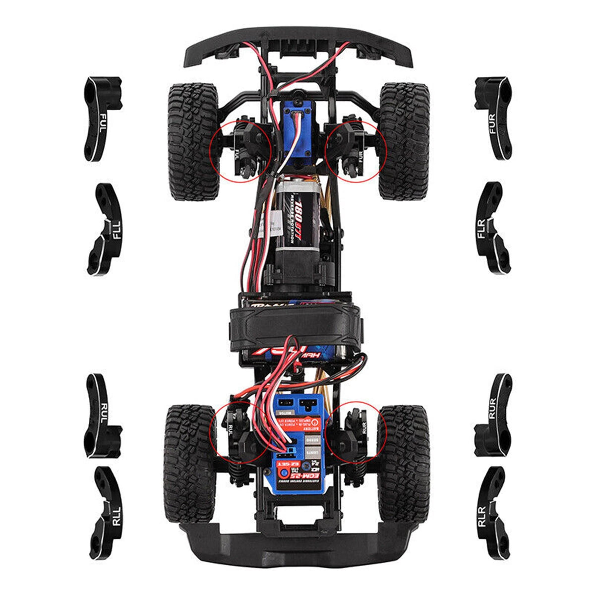 CNC Shock Flex Blade Crawler Car Upgrades For TRX4M 1/18 RC Car Components