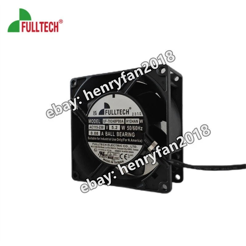 FULLTECH UF-T92ABPB0A H1D4AN Axial Fan AC 115/230V 5.2W 92*92*38MM Cabinet Fan