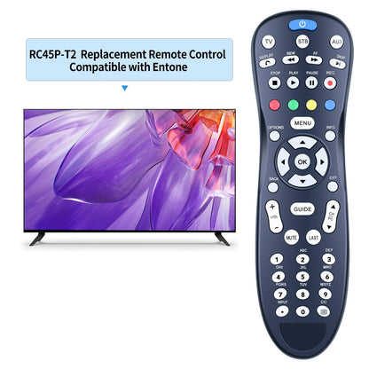 Universal Remote Control For Entone RC45P-T2 Set Top Box Black