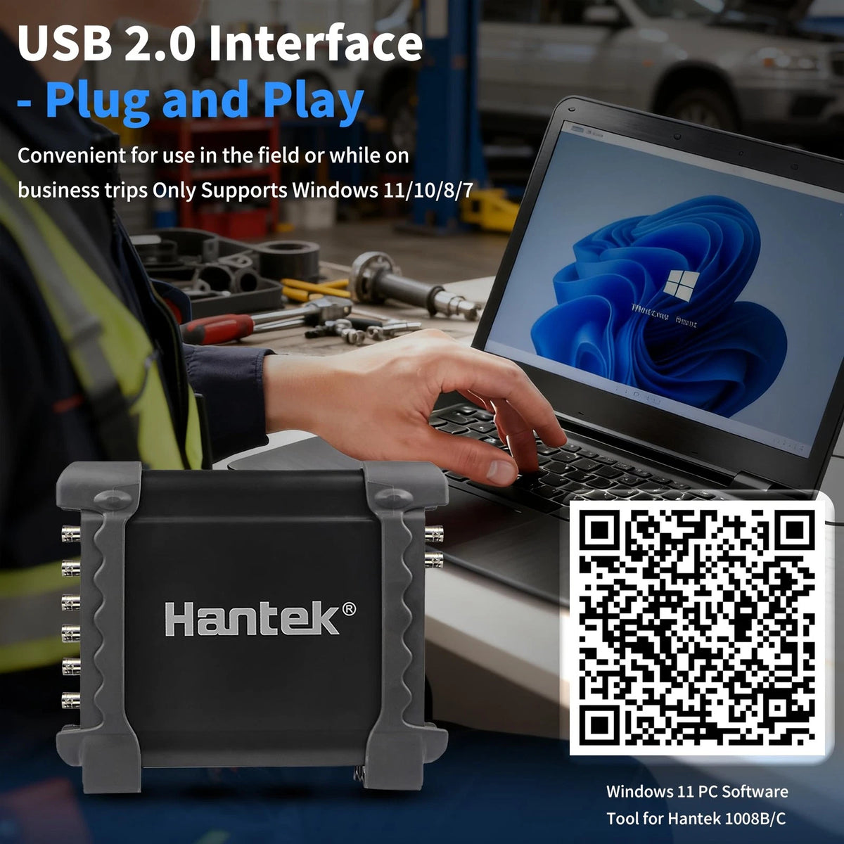 Hantek 1008C PC USB 8CH Automotive Diagnostic Digital...