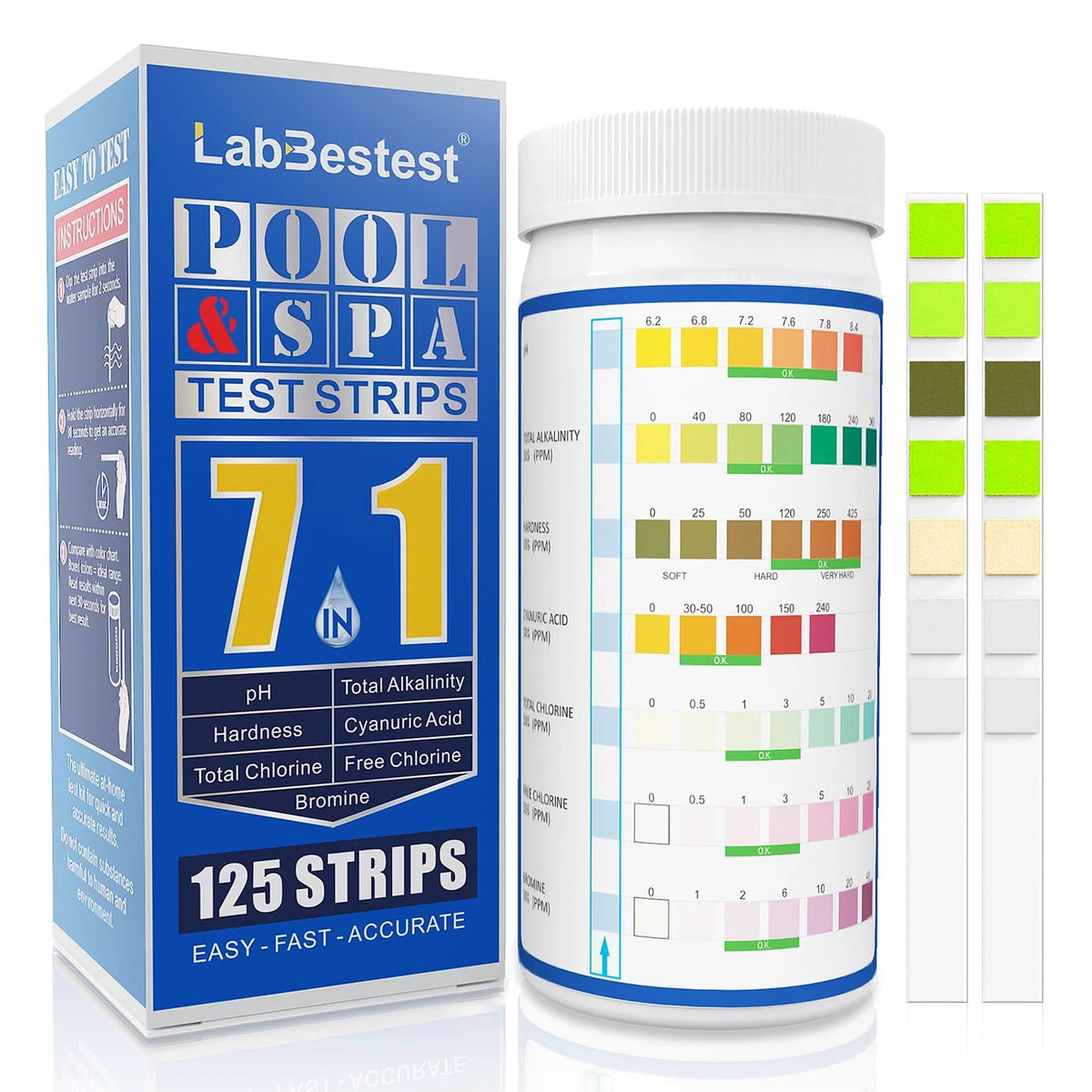 LabBestest Pool Test Strips - Spa Hot Tub - Swimming Pool...