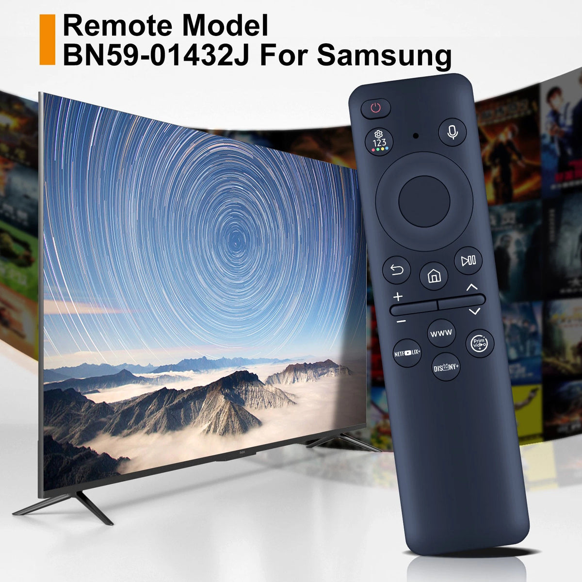 BN59-01432J Solar Voice Remote For Samsung LED TV QLED 4K Series BN59-01432A
