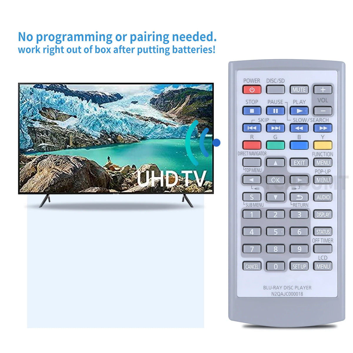 N2QAJC000018 Remote Control For Panasonic Player DMP-B200 DMP-B100