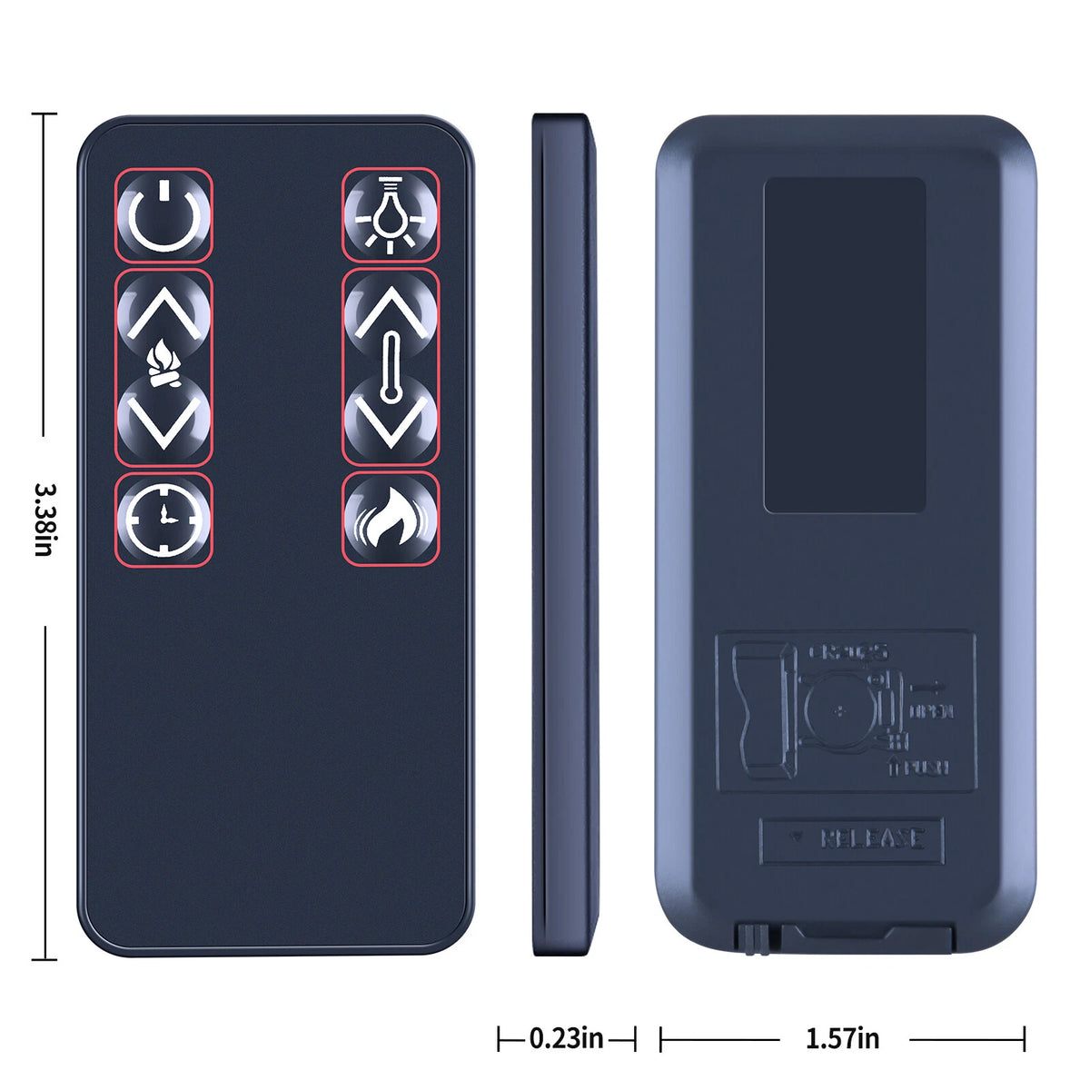Remote Control For Tek Flame Electric Firebox Fireplace Heater TT-FRPL-EF01-28