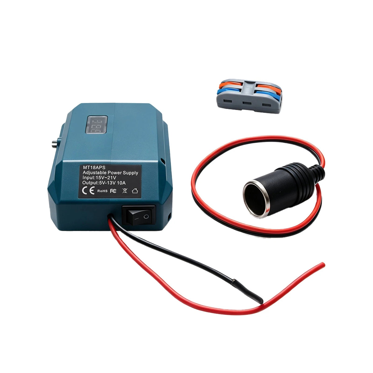 Step Down Converter Adapter with 10A LED Fireproof ABS Fits for Makita BL1850