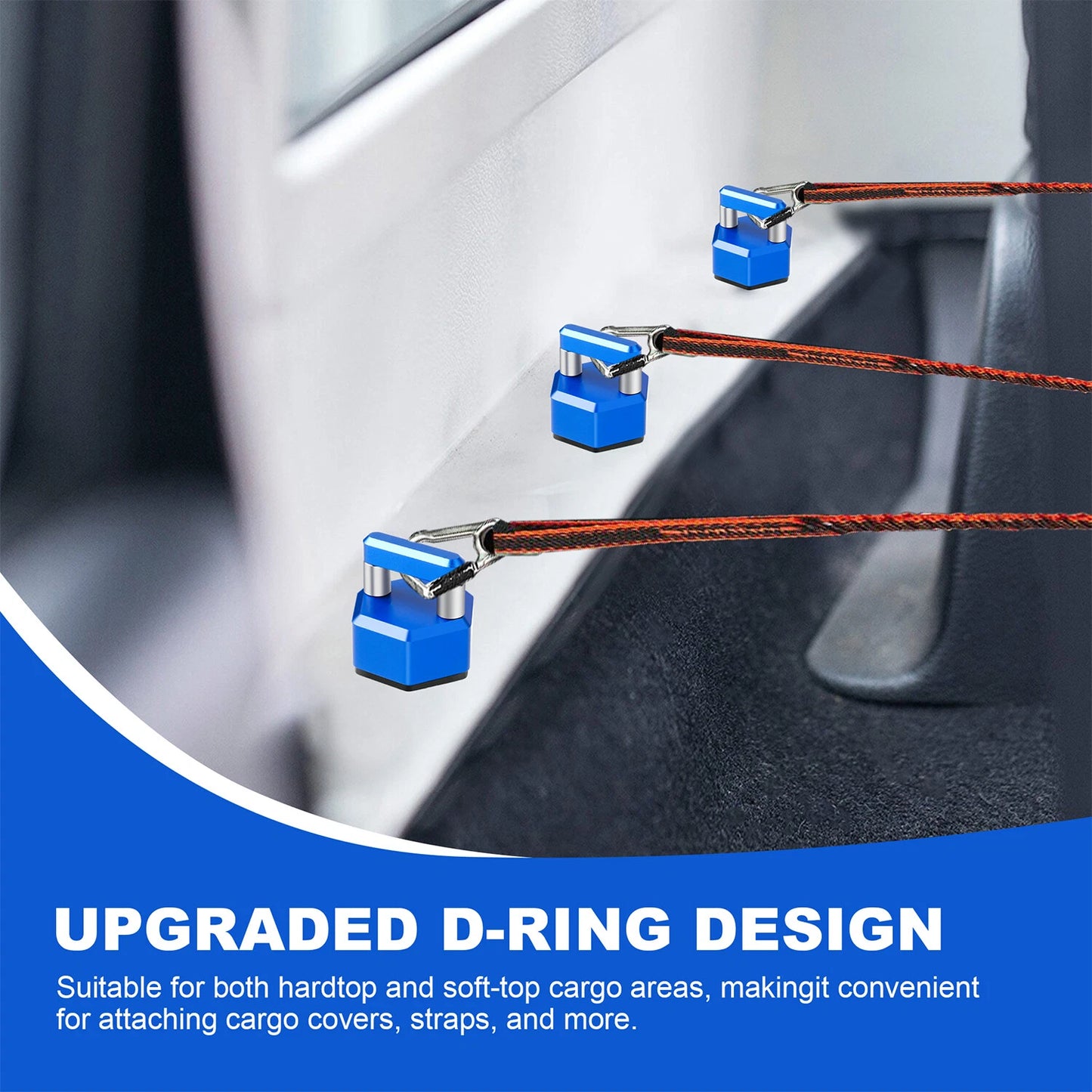 Billet Aluminum Hard Top Quick Removal Fastener Thumb Screw, Integrated D Ring