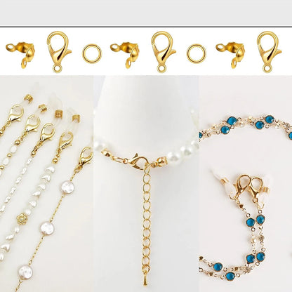 1000PCS Jewelry Making Accessories Set, 100 Lobster Claw Clasps 300 Gold