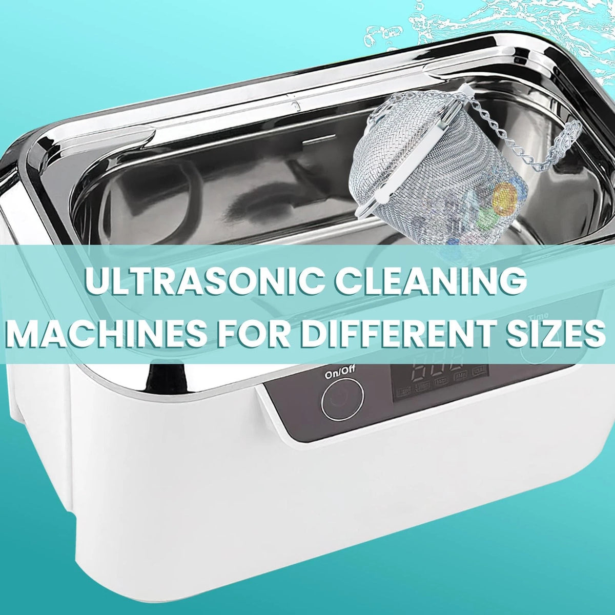 4 Pack Ultrasonic Cleaner Basket, Stainless Steel Mesh Basket Fine Silver