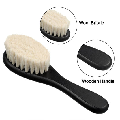 Shappy 2 Pieces Barber Fade Brush Men Beard 2 Count (Pack of 1), Black