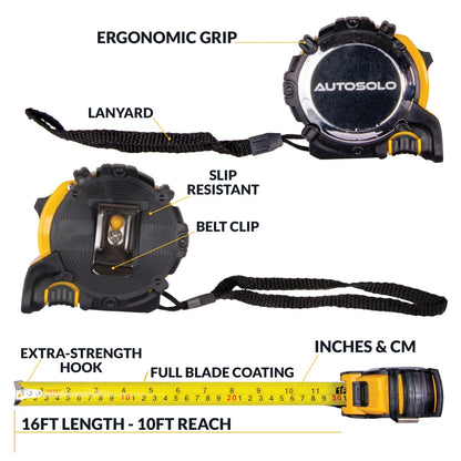 AutoSolo 16' x 7/8" Tape Measure with Slide 4.9 m, Replacement Measuring