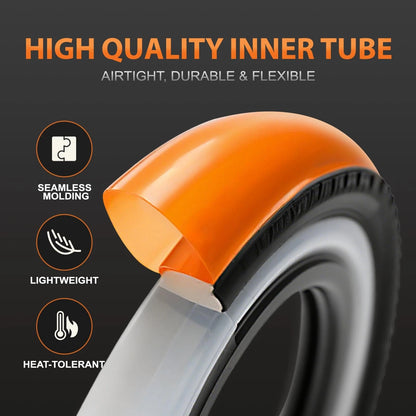 2-Pack TPU 700C×18-32C Bike Inner Tube, Ultralight (ALLRoad & 65mm, Orange