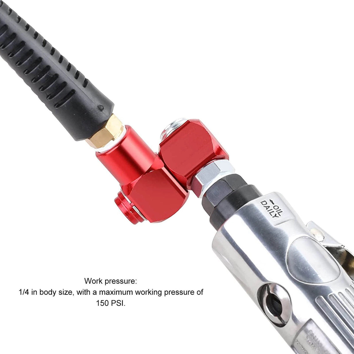 360° Full Rotation Air Tool Adapter 360 Degree  1/4'' NPT for Air Impact