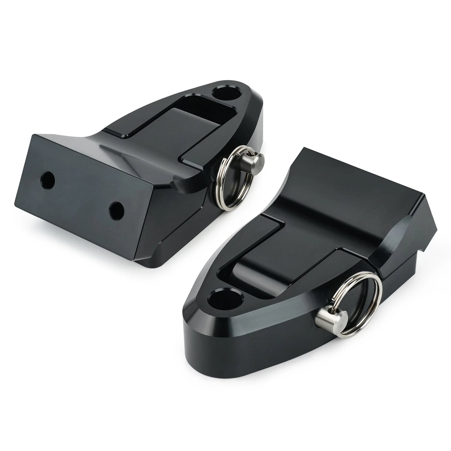 2Pcs Aluminum Seat Hinge For Kawasaki 650 SC Super Chicken Black