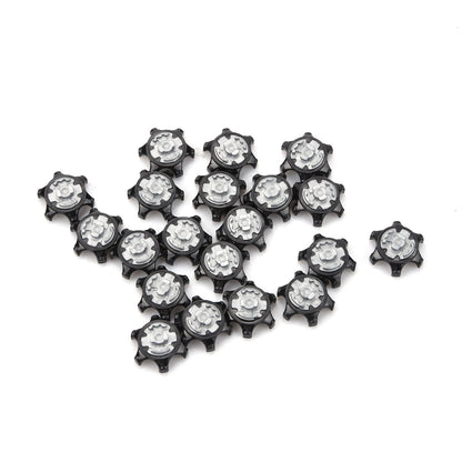 20Pcs Durable Plastic Golf Shoe Spikes Cleat Fast Twist Black Plastic