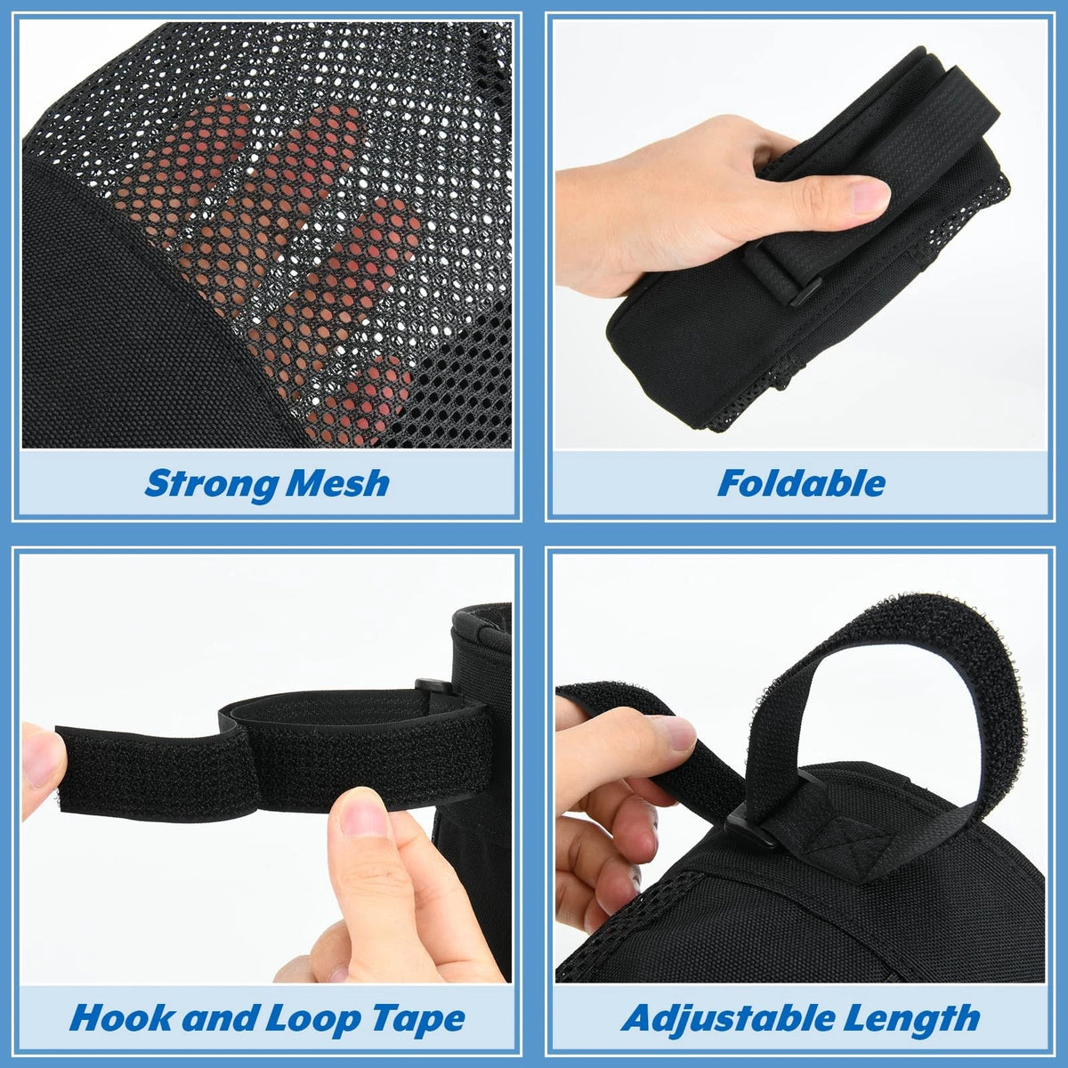 Cosmos Pickleball Ball Holder Adjustable Hanging Bag for One Size, Black