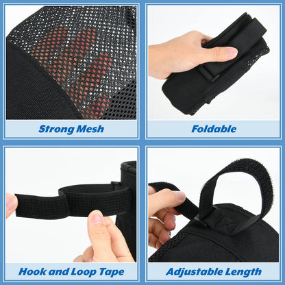 Cosmos Pickleball Ball Holder Adjustable Hanging Bag for One Size, Black