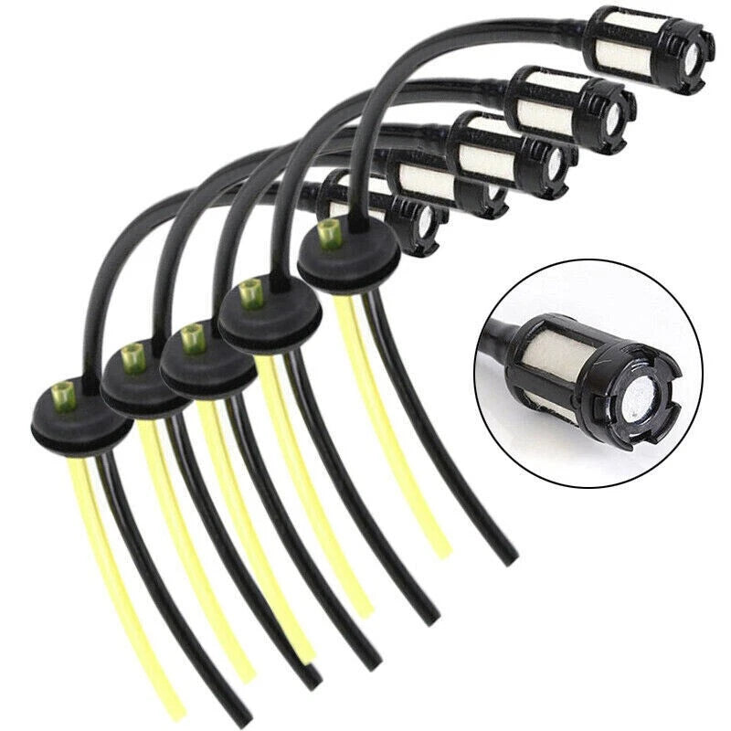 5Pcs Fuel Hose Pipe With Tank Filter For Strimmer Trimmer Brush Cutter Tool Kit