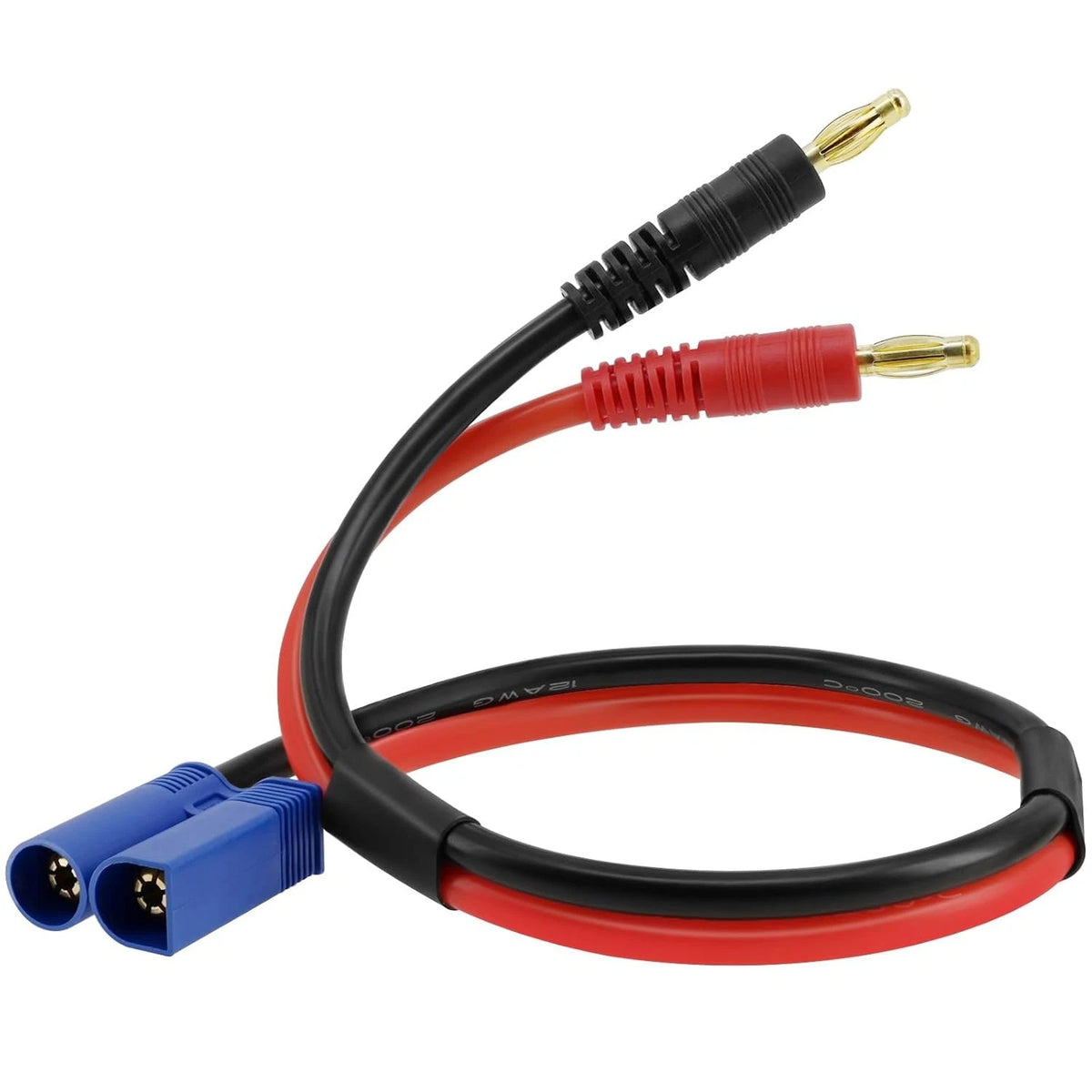 2 Pack EC5 to 4mm Banana Plug Battery Charging Cord, 11.8 Inches Male...
