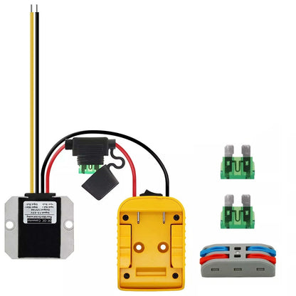 1 Peak 100W Step Down Converter for DeWalt 20V Power Wheels Battery Adapter DC