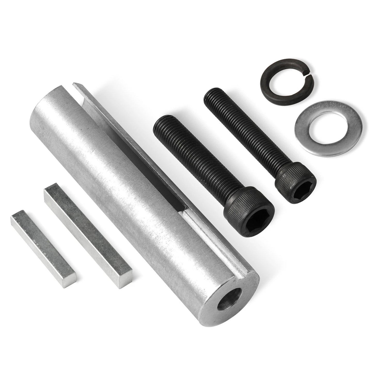 Extended 1 to 1 1/ 8in 1/4" Key Gas Engine pulley Crank Shaft Sleeve Adapter