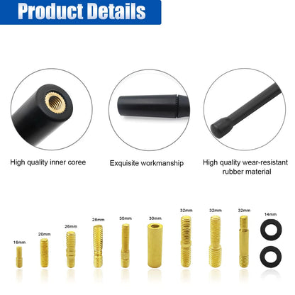 13 Inch Flexible Rubber Antenna Replacement for Wrangler JK/JL, ['black']