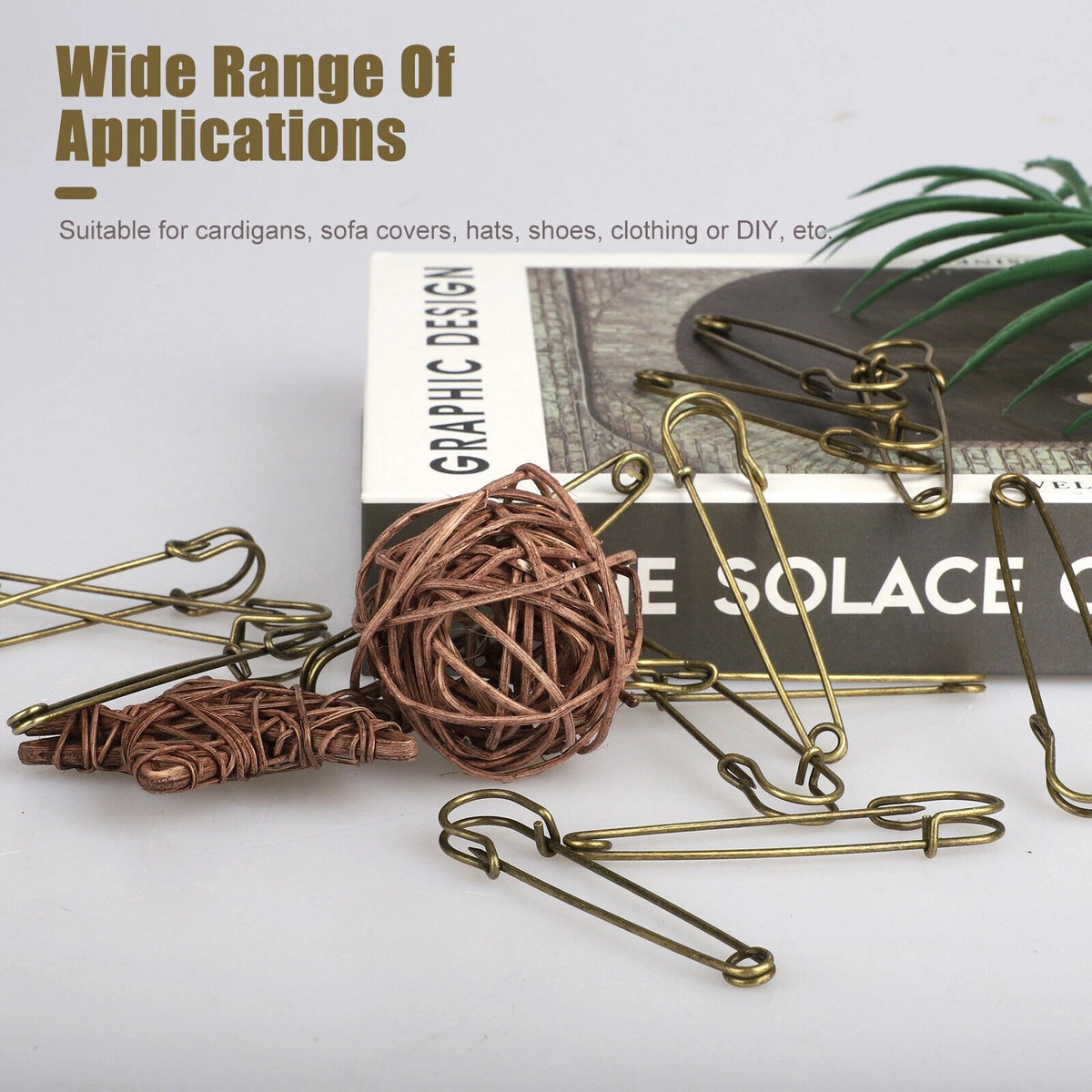 30Pcs/Set Large Heavy Duty Metal Safety Pins Brooch Pins DIY Sewing Tools