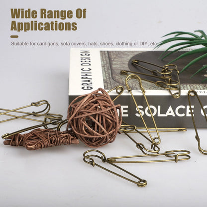 30Pcs/Set Large Heavy Duty Metal Safety Pins Brooch Pins DIY Sewing Tools