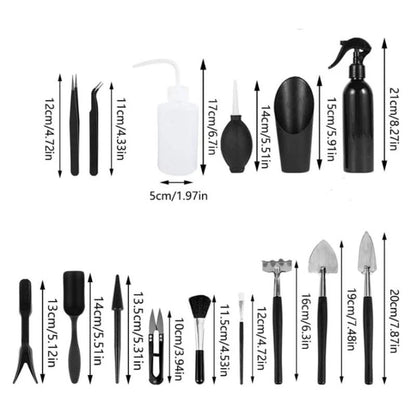 17-Piece Succulent Plant Care Tool Set, 26" and 39.4" colors