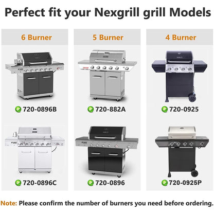 Adce Replacement Parts for Nexgrill 720-0925P 4-Burner, Black, Silver