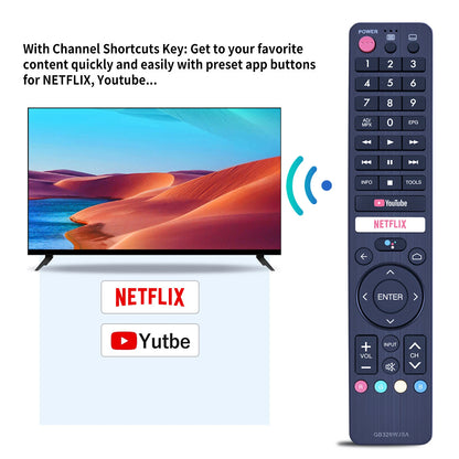 GB326WJSA Voice Remote Control For Sharp LCD TV 4T-C50BJ3T 4T-C60BJ1T