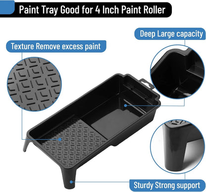 Bates- 4 Inch Paint Tray Set, 22 pcs, 1x 4 Roller Tray, 20x...