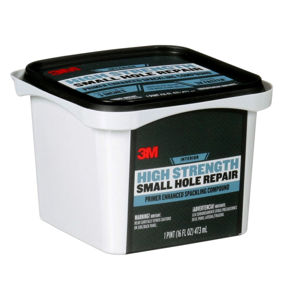 3M High Strength Spackling Compound, 16 oz., Small 16 Fl Oz (Pack of 1), Gray